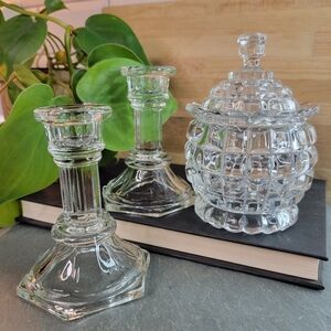 Elegant Glass Candle Holders